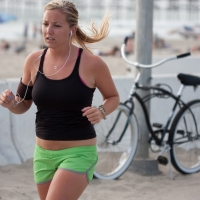 Bunch of candid babes in public in shorts 19953384@N00_3927303405_Running past a bike.jpg