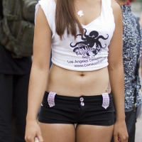 Bunch of candid babes in public in shorts 19953384@N00_7600819540_Comikaze Promo Girl.jpg