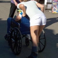 Bunch of candid babes in public in shorts 26733899@N00_5035698354_wrongwear; my wheelchair-pushin' boots for 82 degree weather at a state fair.jpg