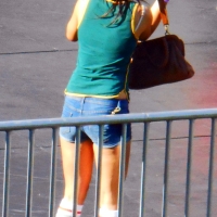 Bunch of candid babes in public in shorts 68843468@N04_8091683684_roller city.jpg