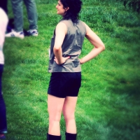 Bunch of candid babes in public in shorts 68843468@N04_29998555295_black shorts.jpg