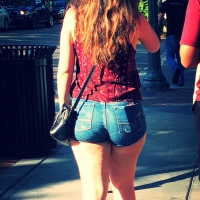 Bunch of candid babes in public in shorts 68843468@N04_35982361360_denim shorts.jpg