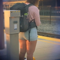 Bunch of candid babes in public in shorts 68843468@N04_36514458332_denim shorts.jpg