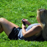 Bunch of candid babes in public in shorts 68843468@N04_36024387333_enjoying the sun.jpg