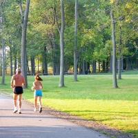 Bunch of candid babes in public in shorts 82256086@N00_48043461422_Couple Jogging.jpg