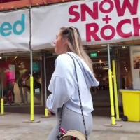 Blonde in grey leggings