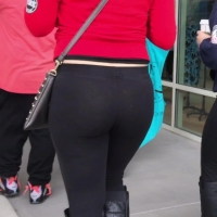 Outlet babe in see through leggings