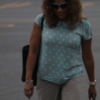 Milf in slightly sheer top
