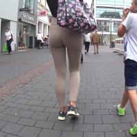 Milf in tan leggings