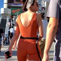 Orange onesie babe