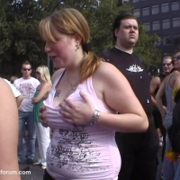Big boobed babe cleavage