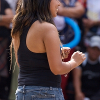 Cute Latina in tight jeans