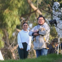 Vanessa Hudgens filming a sportswear ad in LA in tight green leggings 07.jpg
