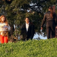 Vanessa Hudgens filming a sportswear ad in LA in tight green leggings 37.jpg