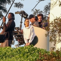 Vanessa Hudgens filming a sportswear ad in LA in tight green leggings 36.jpg