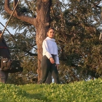 Vanessa Hudgens filming a sportswear ad in LA in tight green leggings 44.jpg