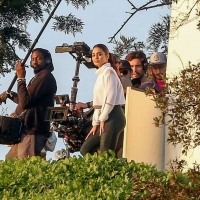 Vanessa Hudgens filming a sportswear ad in LA in tight green leggings 62.jpg