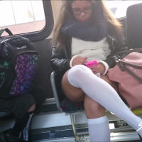 Schoolgirl on the bus (part 1)