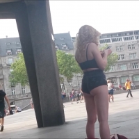 Curly blonde ass cheeks