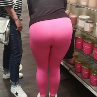 Hottie in pink leggings