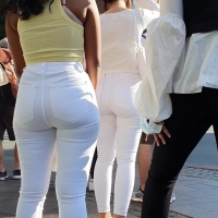 White jeans duo