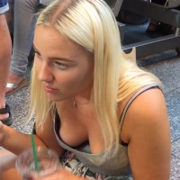 Deep blonde downblouse