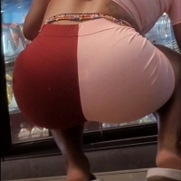 Ebony ass and thong line