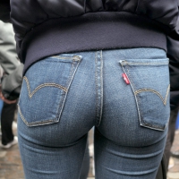 Candid girls in jeans and pants