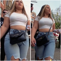 Thick girls in jeans