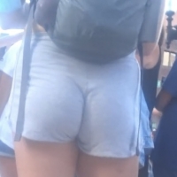 Hungry ass in shorts