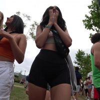 Hot ass brunette raver