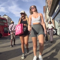 Two spandex friends