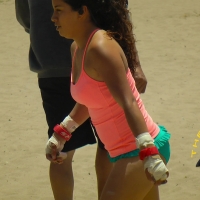 Beach gymnastics babe