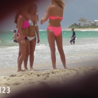 Four college bikini babes