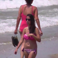 Busty bikini teen