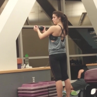 Fit college babe