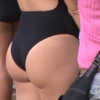 Brazilian swimmer in swimsuit with an azmazing ass