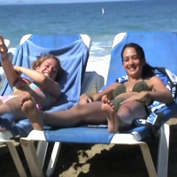 Girl in green bikini with camel toe (LQ)