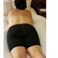 Fat wife in spandex shorts and leggings Fat wife in spandex