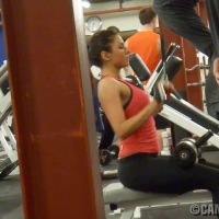 Hottie in leggings at the gym
