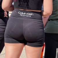 Latina in Calvin Klein spandex