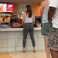 Grey leggings booty and vpl
