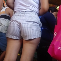 Milf wedgie in shorts