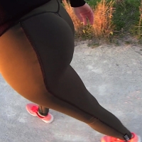 Big booty friend in leggings (part 2)