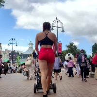 Milf in red spandex