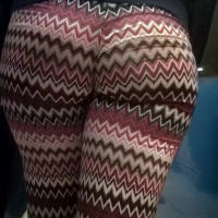 Great ass in patterned leggings