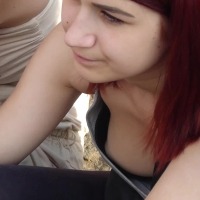 Cute redhead nip slip