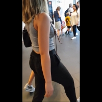 Nice buns in black pants