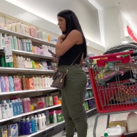 Milf in green pants
