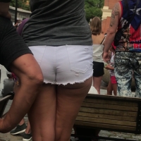 Cheeky candid babe